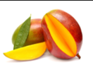 Whole and slice mangos
