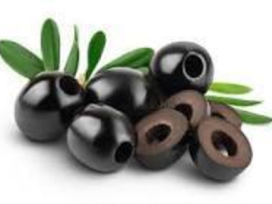 whole and sliced black olives